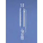 Ampoule de coulée cylindrique avec tube d'équilibrage de pression, en verre borosilicaté 3.3.