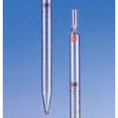 Pipette graduée pour culture cellulaire, verre clair, graduations brunes