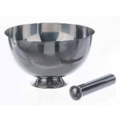 Mortier et pilon, en acier inox