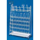 Egouttoir pour verrerie de laboratoire, tiges en acier à revêtement PE