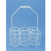 Panier porte-flacons en fil métallique revêtu de PE