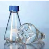 Fiole erlenmeyer, en verre DURAN®, avec déflecteurs