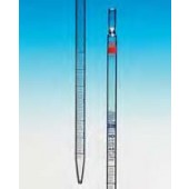 Pipette graduée en verre sodocalcique, Classe AS, graduation bleue, type3