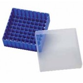 Boîte pour flacon à sertir N 8 -  Dimensions(l x p x h) 130 x 130 x 45 mm Couleur bleu
